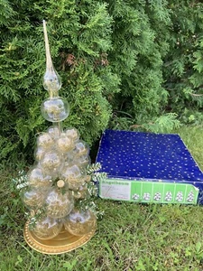 DDR Christbaumschmuck Kugelbaum Lauscha Glas Baumschmuck  - Bild 1 von 14