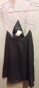 $ 51 Neu mit Etikett Vintage Havanna schwarz Marke einfarbig schwarz mit heißen rosa Trägern Tank Größe M - Bild 1 von 3