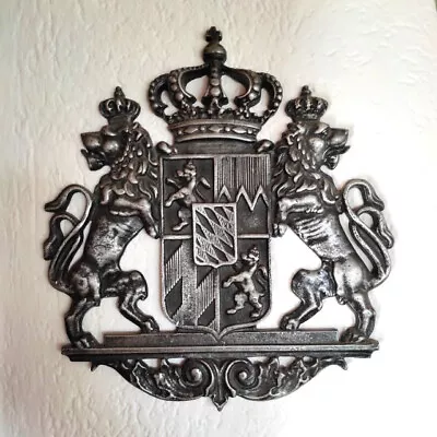 Dekoratives Bayern Wappen, Gusseisen, Wandbild • 6€