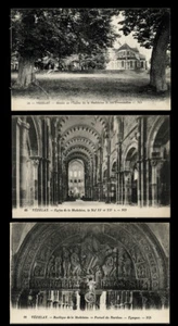 VEZELAY, Antique Postcard Group 1920's Abbaye Sainte-Marie-Madeleine de Vézelay - Picture 1 of 2