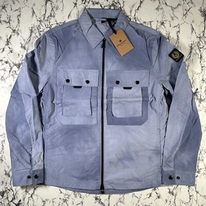 BELSTAFF Mens Mauve Purple Wave Dye Tactical Overshirt SIZE MEDIUM Jacket BNWT - Picture 1 of 15
