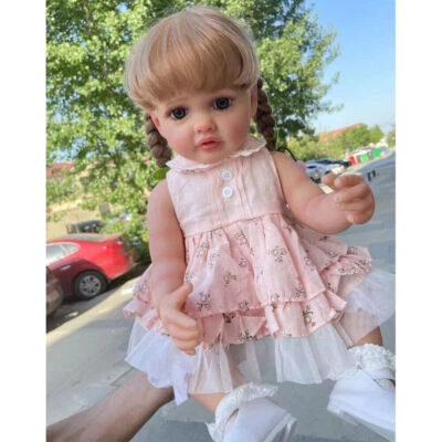 22 inch Reborn Baby Doll Lifelike Mädchenpuppe Full Body Vinyl Toddler - Bild 1 von 3