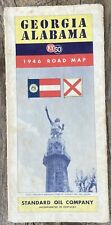 Vintage 1946 Standard Oil Company Georgia & Alabama Road Map  USA
