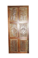 Vintage Farmhouse Door Floral Carved Bedroom Door Architectural Door Panel