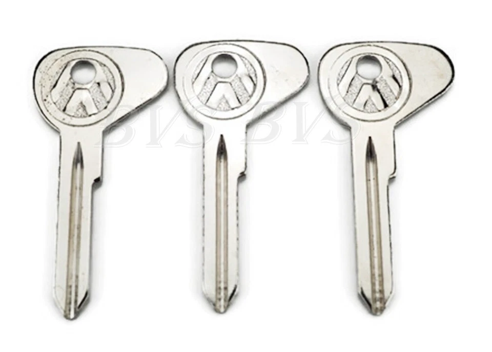 3x VW BLANK KEY Fit For VOLKSWAGEN BEETLE TYPE 3 SUPER KARMAN GHIA 1971 - 1979 - Imagem 1 de 4