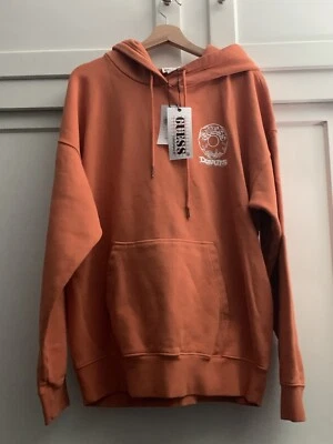 NWT Guess Originals X Randys Donuts Orange XL Graphic Pullover Hoodie - Image 1 of 4