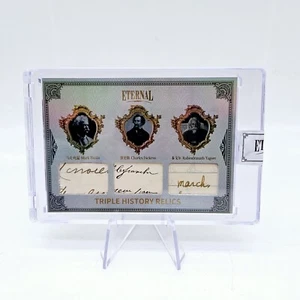 2024 Eternal Cuts Mark Twain Charles Dickens Tagore Triple Relic /50 - Picture 1 of 2