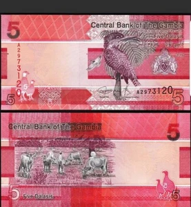 Gambia 5 Dalasis 2019, UNC, P-NUEVO DISEÑO - 1 billete por pedido - IT.#A-39 - Imagen 1 de 1