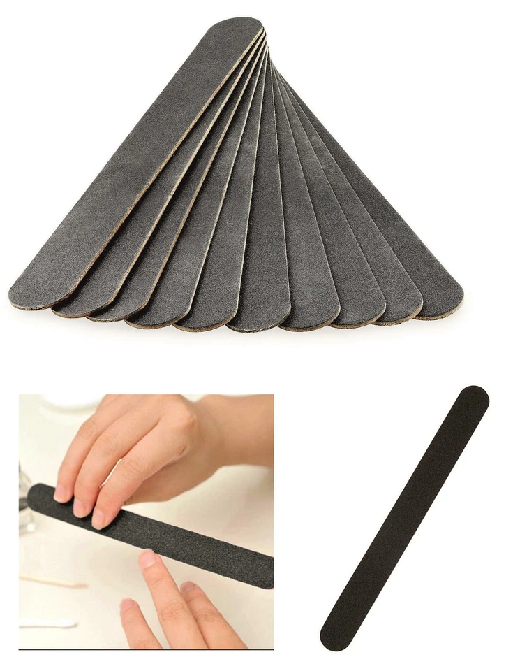 BLACK Grit Emery Board 18cm NAIL FILES - Image 1 of 1