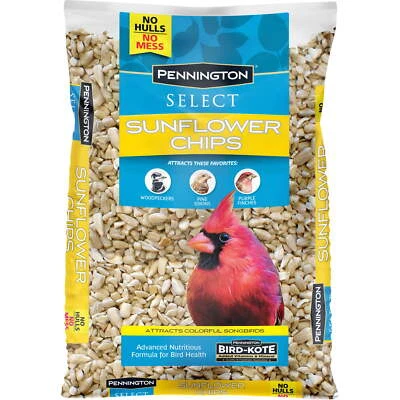 Pennington Select Sunflower Chips, Dry Wild Bird Food and Seed. Bag, 1 Pack
