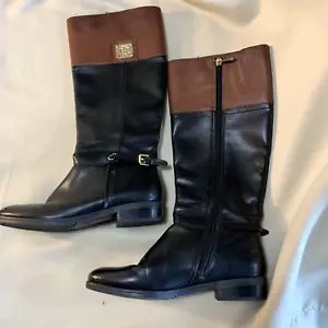 Tommy Hilfiger Boots Women's Size 6M Knee High Fashion Riding Boots 1 Inch Heel - Picture 1 of 6
