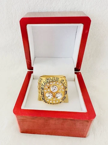 1987 Edmonton Oilers Stanley Cup Championship Ring W Box, 🇺🇸 SHIP Cover