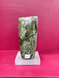 Rare Powerful Green petrified wood agate crystal polished 1427gr (11x11cm) 489 - Picture 1 of 6