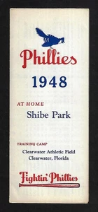 1948 Philadelphia Phillies Player Spring Training Roster - Near Mint - Bild 1 von 4