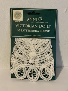 NWT Annies Collection Victorian Doily 10" Embroidery Round Battenberg  Handmade - Picture 1 of 6