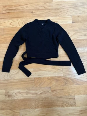 Bloch Size CM Youth Black Tie Wrap Ballet Sweater Excellent Used Condition - Image 1 of 3