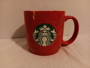 Starbucks 2020 Red Ceramic Coffee Mug Tasse Classic Mermaid Green Logo 18 OZ Holid - Bild 1 von 2