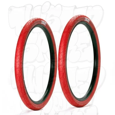 PAIR Theory Method BMX Wheelie Bike Tires Solid Red 29 x 2.5 - Imagem 1 de 2