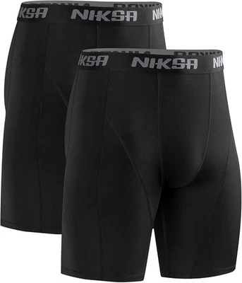 Compression Shorts Quick-Drying Base Layer Gym Running Sports 2-Pack LAR G03R02 - Image 1 of 4