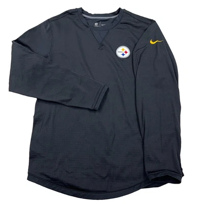Sudadera Pittsburg Steelers Hombres Mediana Nike Sobre el Campo Cuello Redondo Micro Vellón NFL Foto 1 de 4