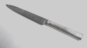Antico coltello da tavola francese 1805 9" testato manico argento monogramma "P" e 1805 - Foto 1 di 6