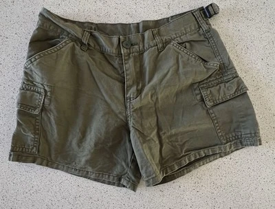 Brandy Melville Green Cargo Outdoor Travel Buckle Adjustable Waist Shorts Sz W26 - Image 1 of 4