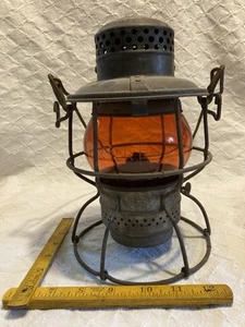 1925 ARMSPEAR MFG L. & N RAILROAD New York With L&N Orange GLASS Globe LANTERN - Picture 1 of 23