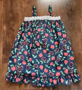 Girls Hanna Andersson ~ Size 150 US 12 ~ 100% Cotton Sundress - Apples Lace NEW - Picture 1 of 9