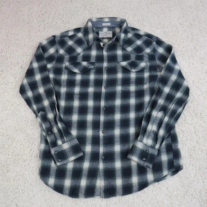 Cody James Shirt Mens Small Green Black Plaid Western Flannel Pearl Snap Cotton - Picture 1 of 17
