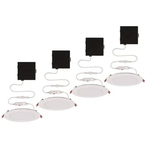 Commercial Electric 6 in. LED 2-Level Lumen Select Canless Recessed Light - Picture 1 of 11