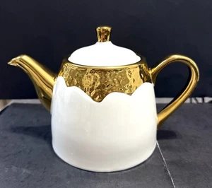 Yedi Housewares teiera ceramica tono oro Regency elegante infuso tè bianco 35 oz - Foto 1 di 18
