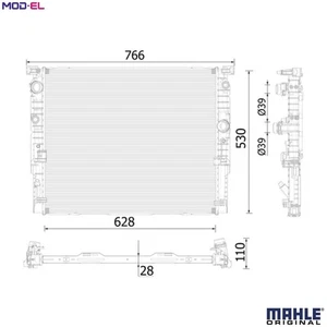 RADIATOR ENGINE COOLING CR 939 000P FOR BMW 5/G30/F90/G31 7/G11/G12 B48B20 2.0L - Picture 1 of 9