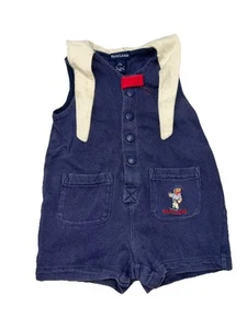 Vintage Ralph Lauren Baby Sailor Romper Beret Bear Logo Medium Youth 6-12 Months - Picture 1 of 6