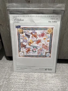 THE ZODIAC CROSS STITCH PATTERN - DONNA GIAMPA VERMILLION STITCHERY 1997 - Picture 1 of 7