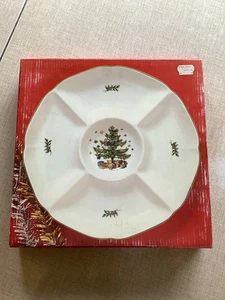 NIKKO Piatto Natalizio 5 Sezioni DIVISO CAVALLI D'OPERA Vacanze con Scatola 13" - Foto 1 di 6