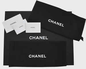 Auténtica CAJA DE ZAPATOS CHANEL vacía 14,5" x 11,5" x 5" con bolsas para el polvo/tarjetas de marca - Imagen 1 de 9