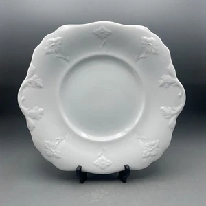 Bridgwood & Son Antique White Ironstone Plate 9.5” Embossed 1850s - Picture 1 of 8