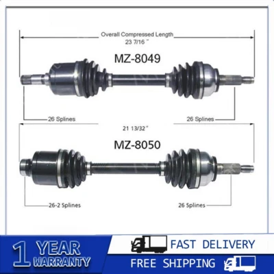 Para Mazda 626 1983~1987 2x Delantero Izquierdo Derecho TrakMotive CV Eje Eje Junta CV Foto 1 de 4