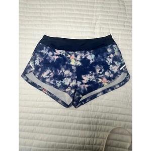Athleta Girl Running Shorts Tie Dye Athletic Reflective Size L/12 - Picture 1 of 8