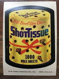 1974 Topps Wacky Packages Shot Tissue Series 8 Sticker Tan Back NM