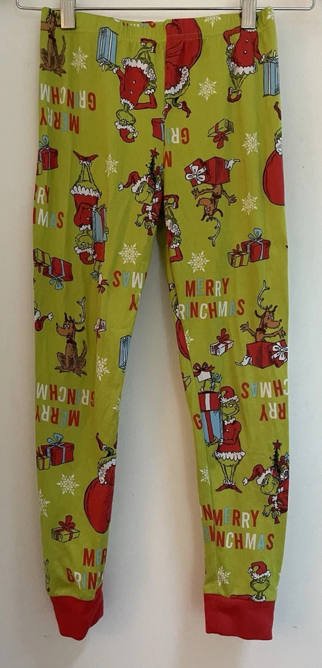 Pantalones PJ Komar Niños Dr. Seuss El Grinch Feliz Navidad Poliéster Verde 10 Foto 1 de 4