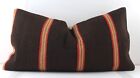 Decorative Handmade Turkish Kilim Lumbar Pillow Cover 12x24 Kilim Sofa Cushion