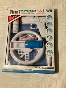 Wii GUN 15 In 1 Player’s Kit PLUS Rare Sharp Shot White DreamGEAR CiB Nintendo - Picture 1 of 5