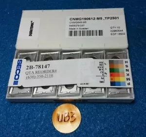 SECO CNMG190612-M5 TP2501 CARBIDE INSERTS 10 PCS - Picture 1 of 1
