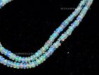 Opal Beads Necklace 3-5 Mm Ethiopian Welo Opal 16 Inch Smooth Rondelle Fire Opal
