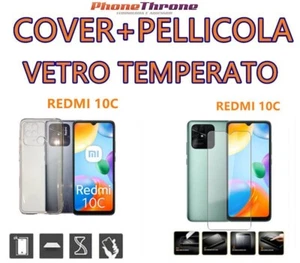 COVER CUSTODIA + PELLICOLA VETRO TEMPERATO PER XIAOMI REDMI 10C ULTRASLIM - Foto 1 di 31