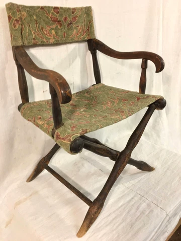 Antique Early American Folding Child's Arm Chair, Late Windsor Style ca. 1835-65 Cover