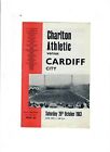 Charlton Athletic V Cardiff City - 26/10/1963