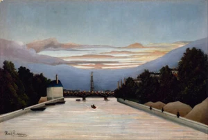 Henri Rousseau - The Eiffel Tower Giclee Fine Art Print on Canvas 36" - Imagen 1 de 1