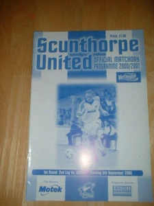 2000/01 SCUNTHORPE UNITED V WIGAN ATHLETIC - LEAGUE CUP - Picture 1 of 1
